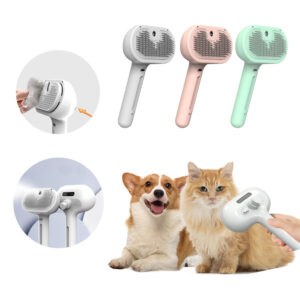 Pet Comb Self Cleaning Hair Remover Brush Built-in Mist Humidifier