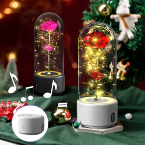2 In 1 Rose Flowers LED Light & Bluetooth-compatible Speaker Valentine's Day Gift