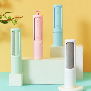 2-1 Reusable Pet Hair Dust Remover Brush Lint Roller Self Cleaning Tool for Cat Dog
