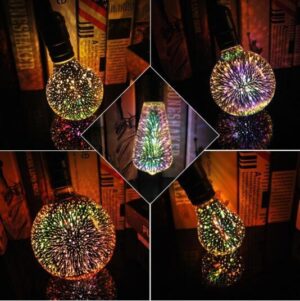 3D LED Bulb Star E27 Vintage Edison Night Light Colorful Bombillas Retro Glass