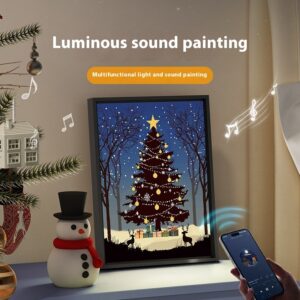 Luminous Speaker Christmas Tree Painting Gift Light & Shadow Art Lighting