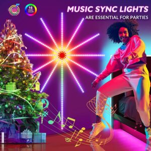 Firework Lights LED Strip Music Sound Sync Color Changing Remote Control LED