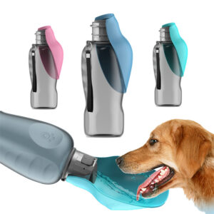 800ml Dog's Water Bottle High Capacity Leakproof Pet Foldable Drinking Bowl