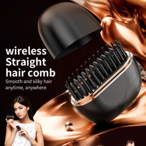 Mini Hair Straightening Comb Wireless Charging Hair Styling Comb Hair Straightener